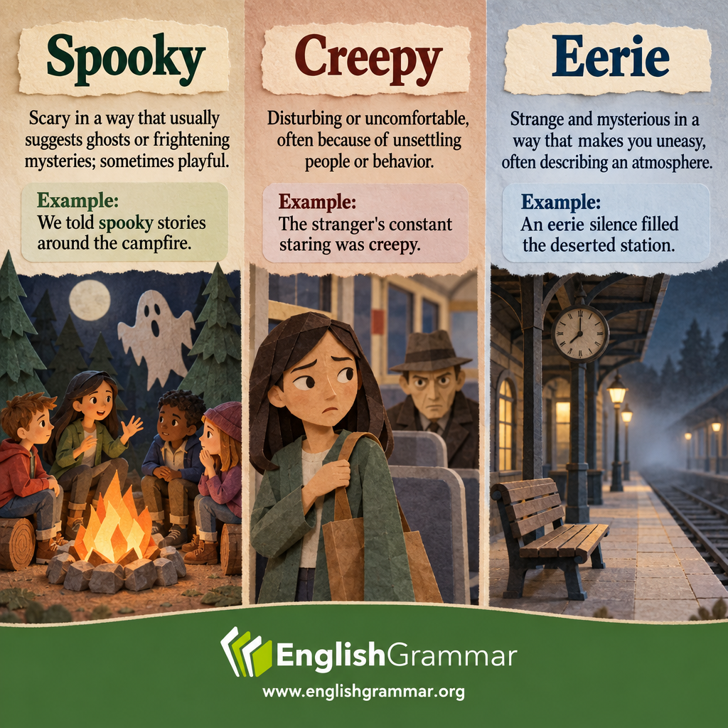 Spooky vs. Creepy vs. Eerie