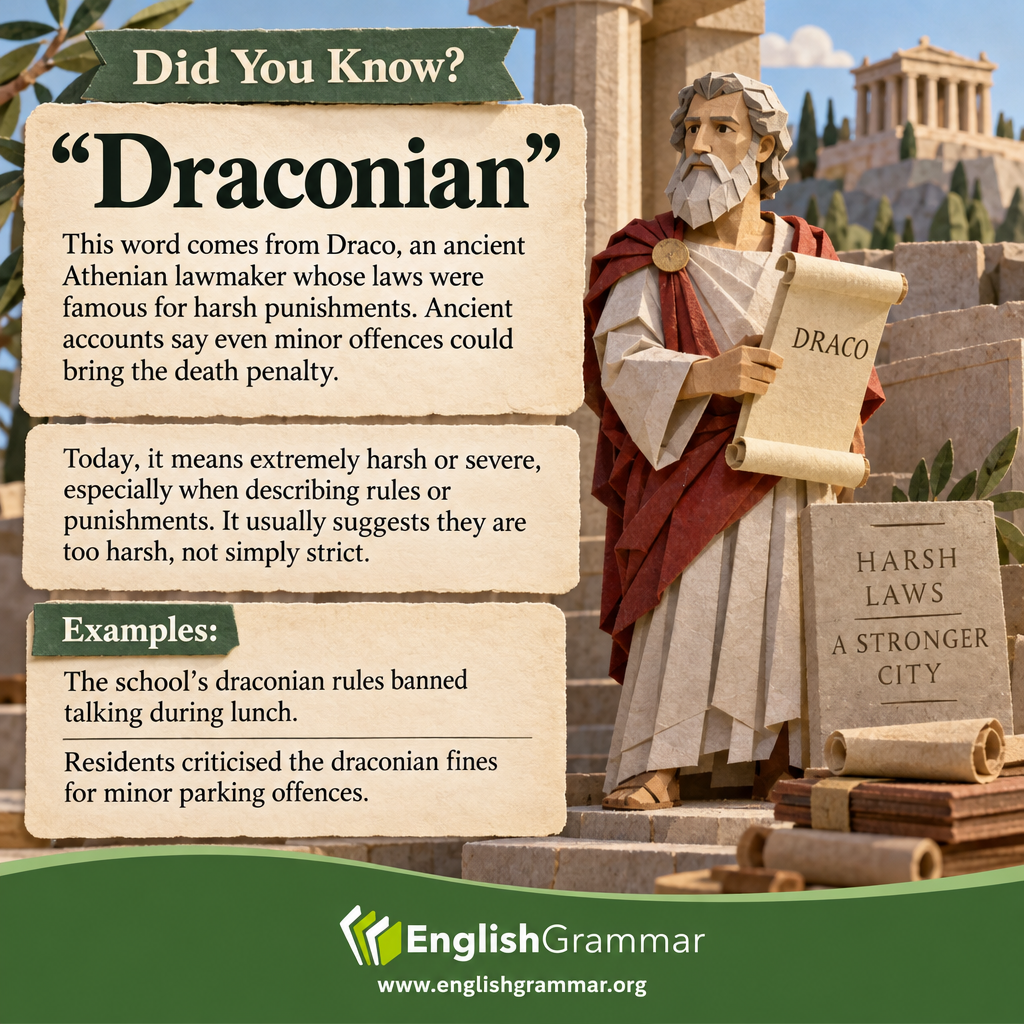 "Draconian" is named after Draco.