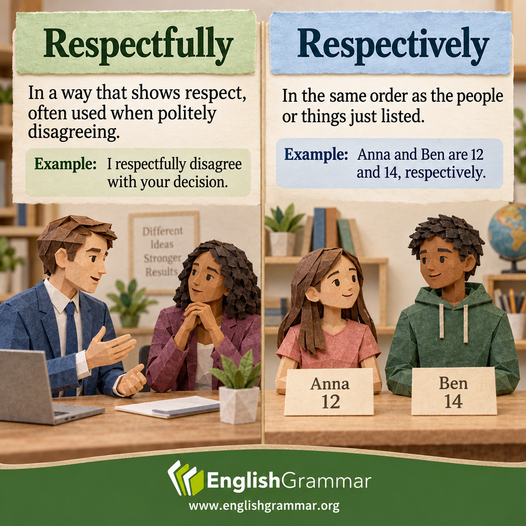 Respectfully vs. Respectively