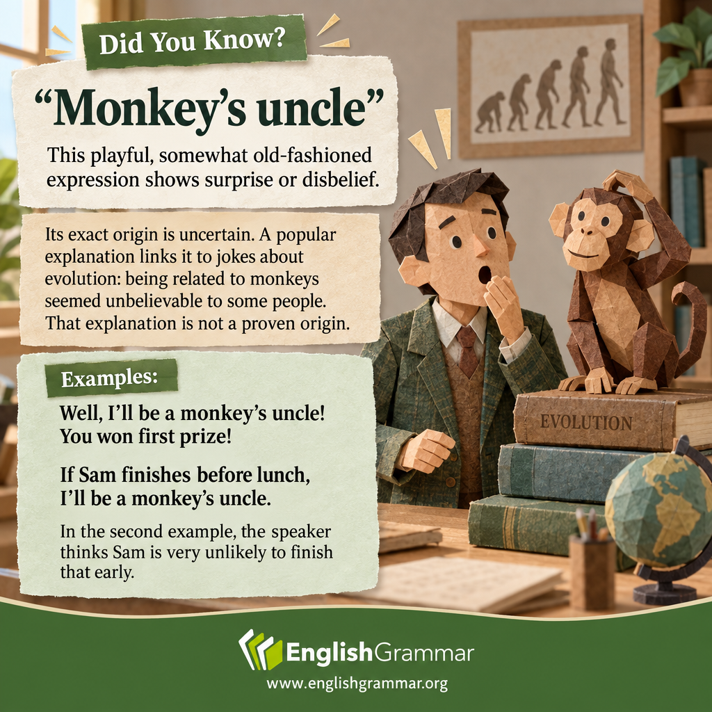 The origin of "monkey’s uncle"