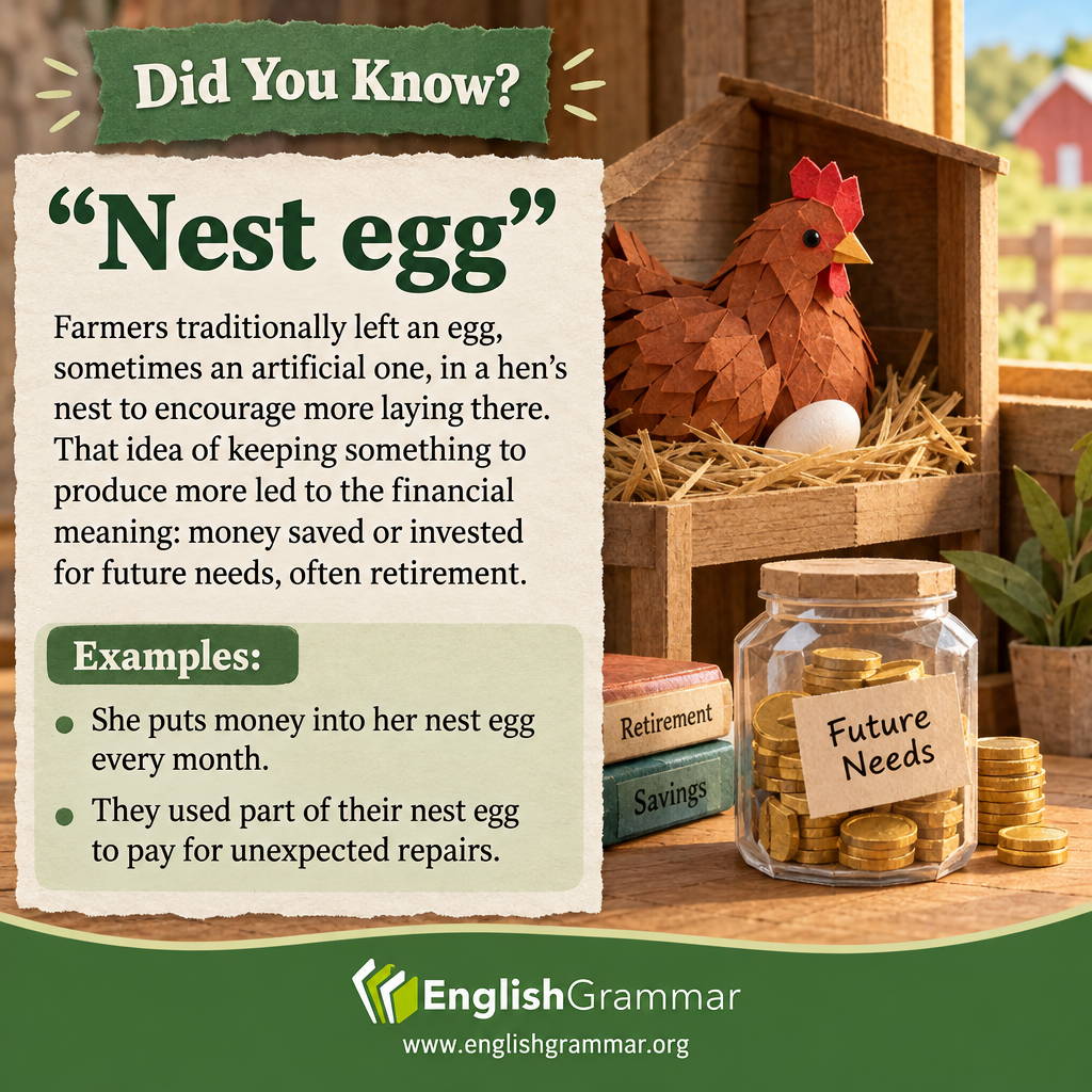The origin of "nest egg"