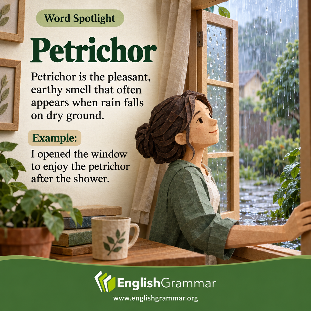 The smell after rain has a name: "petrichor."