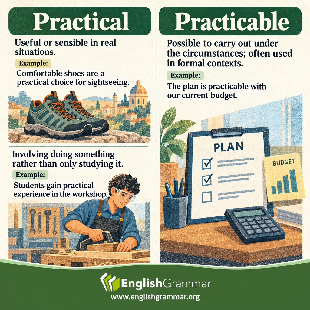 Practical vs. Practicable
