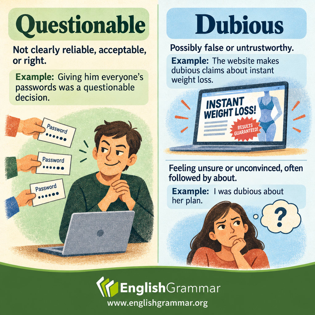 Questionable vs. Dubious