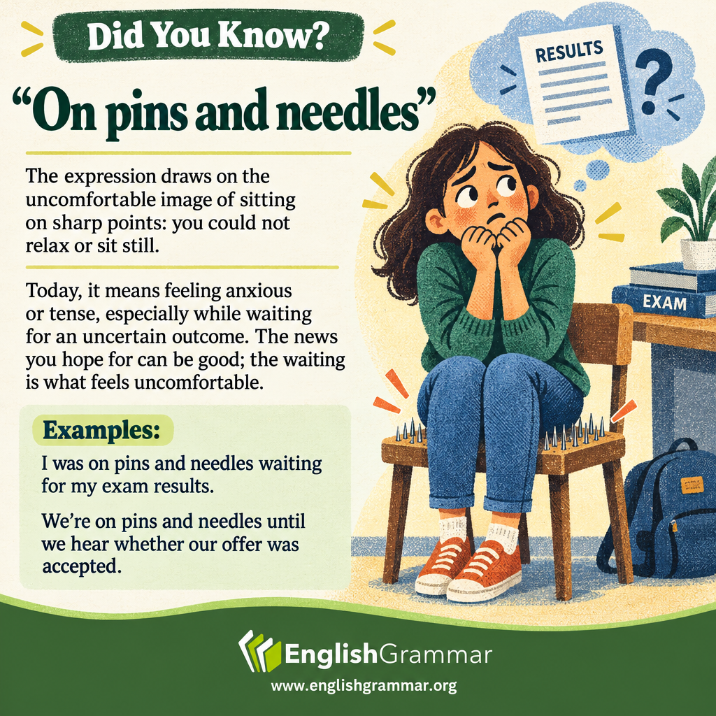 The origin of "on pins and needles"