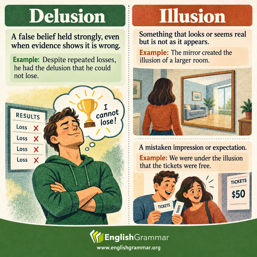 Delusion vs. Illusion