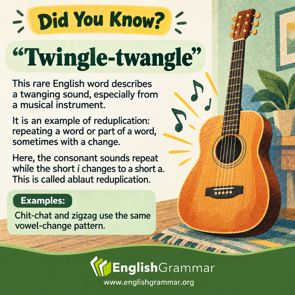 "Twingle-twangle" is a real reduplication.